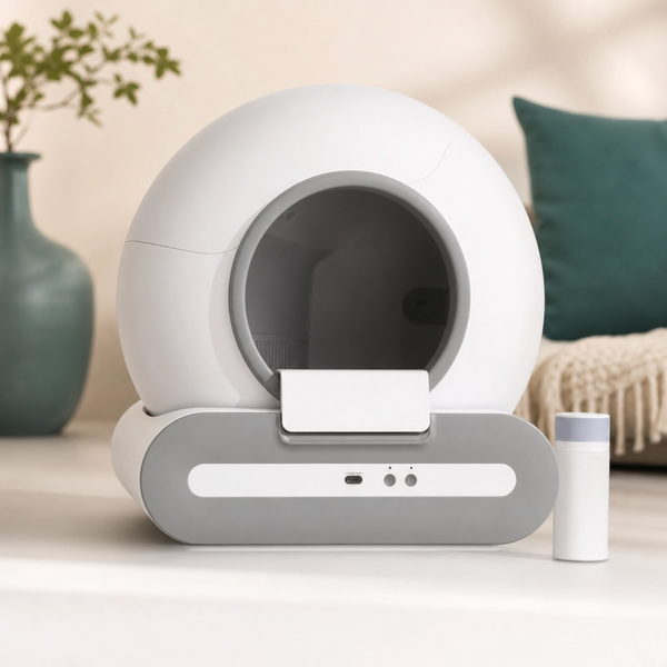 Maison Féline Aura - Litière Automatique Connectée Wi-Fi pour Chat