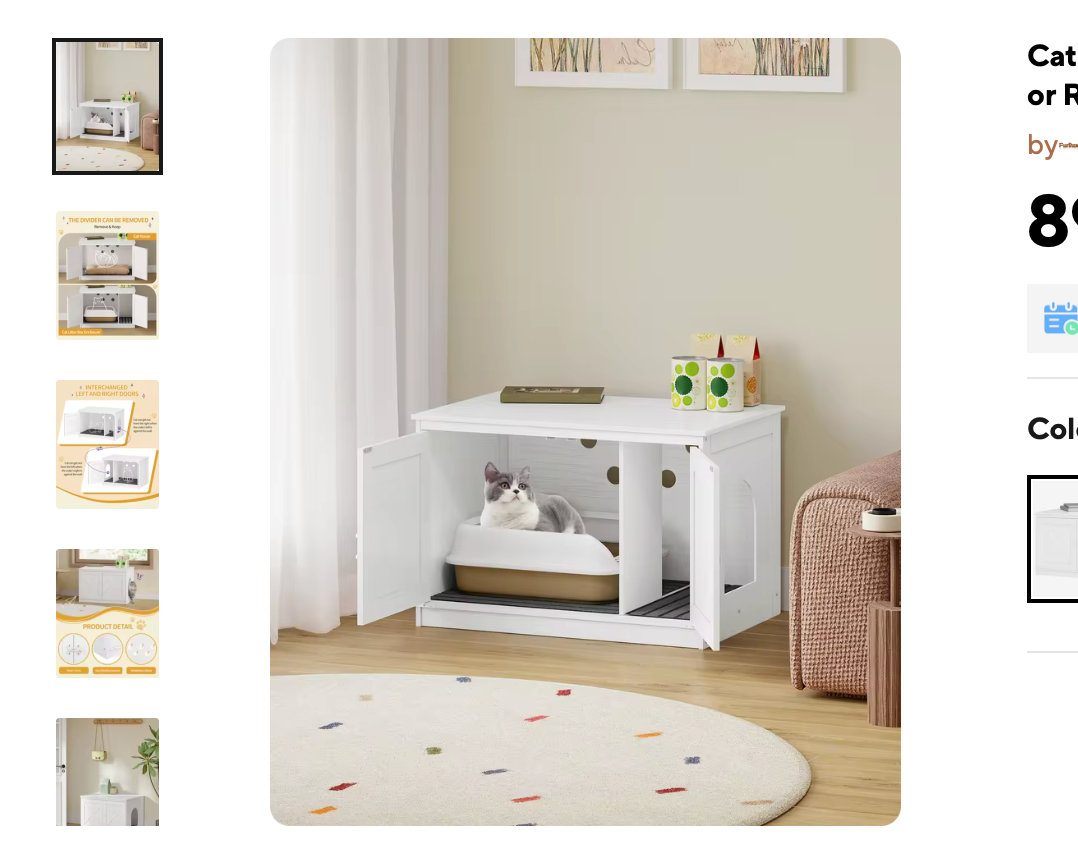 Meuble Cache-Litière Chat Minimaliste — Néo — Maison Féline