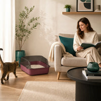 Maison Féline Zen - Bac à Litière Ouvert pour Chat 2