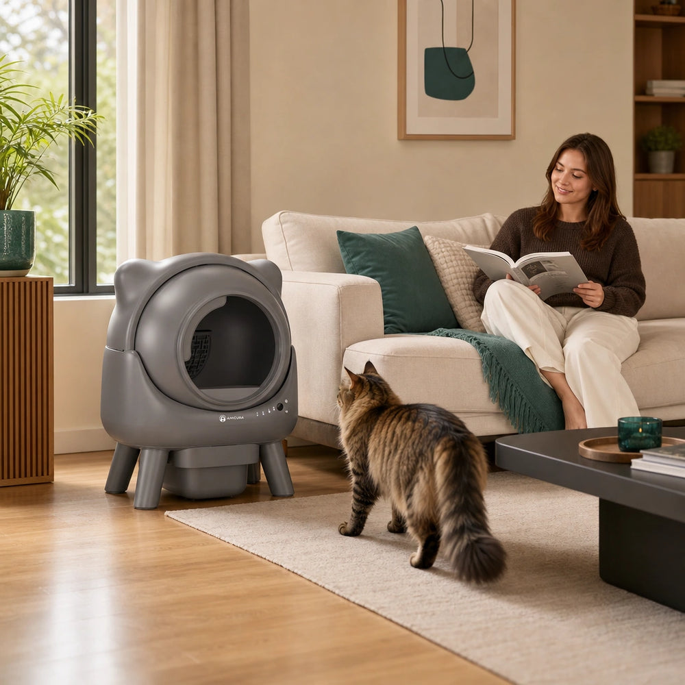 Litière automatique grande capacité pour grands chats – Nova XL – Maison Féline 2
