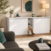 Maison Féline Alcôve - Meuble Cache-Litière pour Chat 2